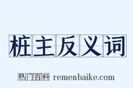 桩主反义词是什么意思的图片